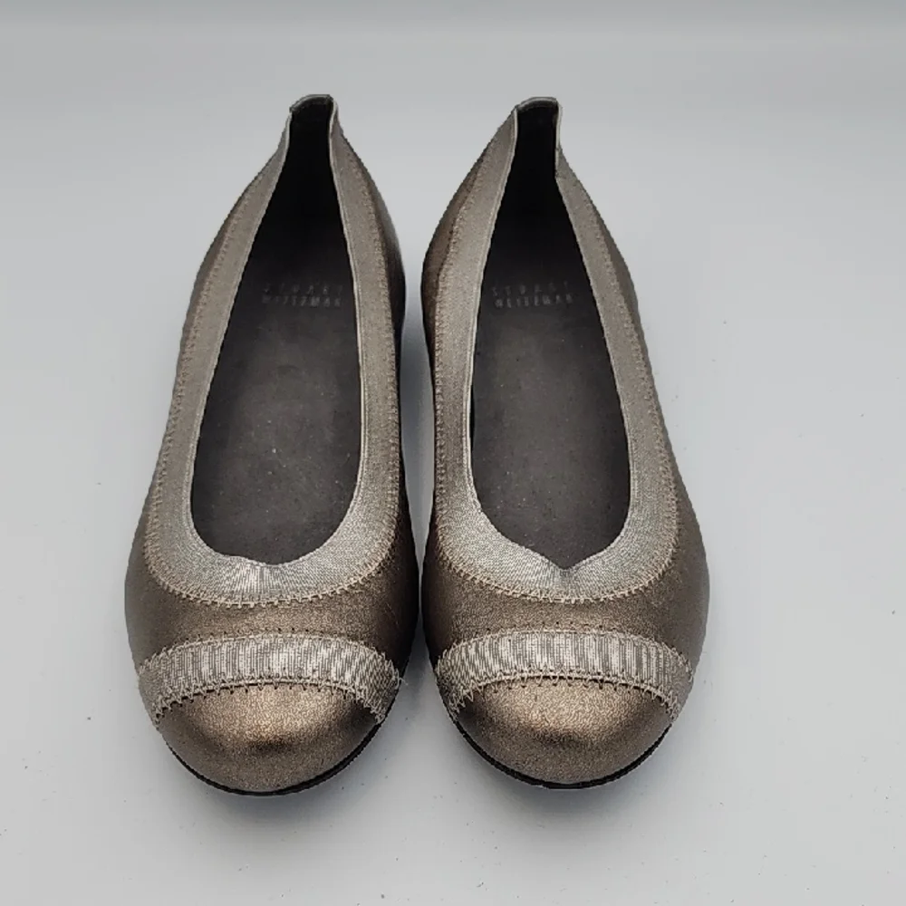 STUART WEITZMAN Metallic Ballet Flats, Size 7 - Picture 2 of 7